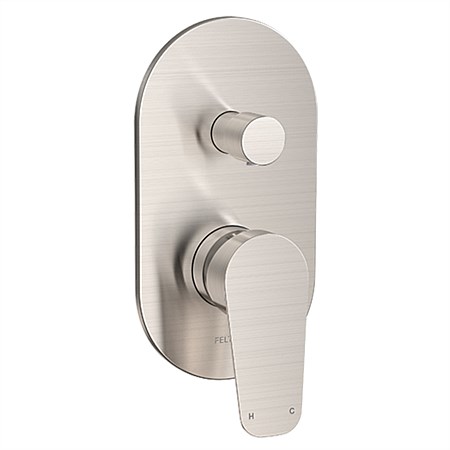 Felton Willo II Diverter Shower Mixer Brushed Nickel