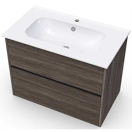 Athena Nera Syrtari 815mm Double Drawer Wall-Hung Vanity