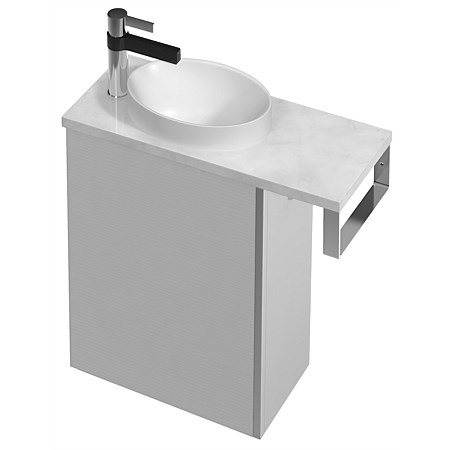 St Michel Mini-B Cherry Pie Top 550mm Wall-Hung Vanity with Toilet Roll Holder or Towel Rail Holder 