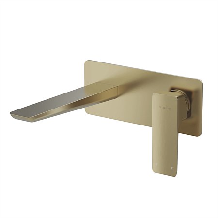 Plumbline Venice Wall Mounted Basin Mixer Brushed Brass