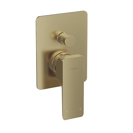 Plumbline Venice Diverter Mixer Brushed Brass