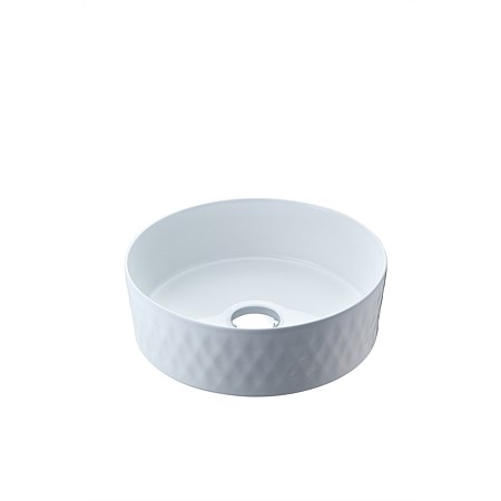 Heirloom Radial 355 Textured Countertop Basin White