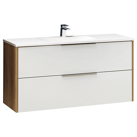 Clearlite Nikau 900mm Vanity Gloss White/Rural Oak