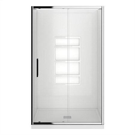 LeVivi Kingston 1200mm 3 Sided Moulded Shower Enclosure Chrome
