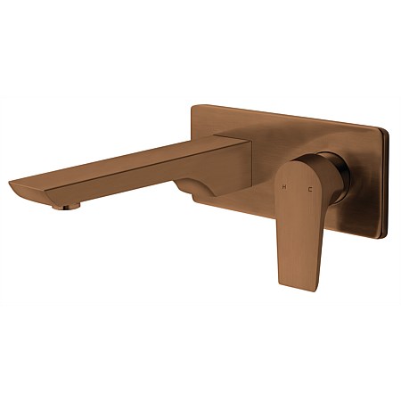 Voda Olympia Wall Mounted Basin Mixer Brushed Copper