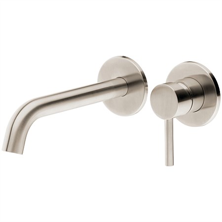 Voda Storm Wall Mounted Basin Mixer Brushed Nickel