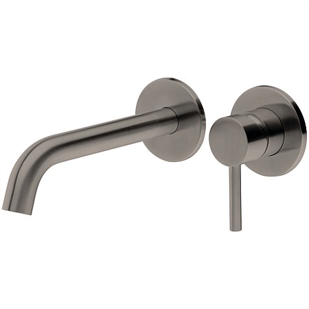 Voda Storm Wall Mounted Basin Mixer Brushed Gunmetal