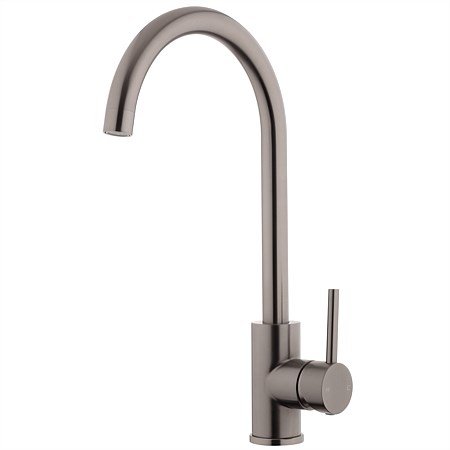 Voda Gooseneck Sink Mixer Brushed Gunmetal