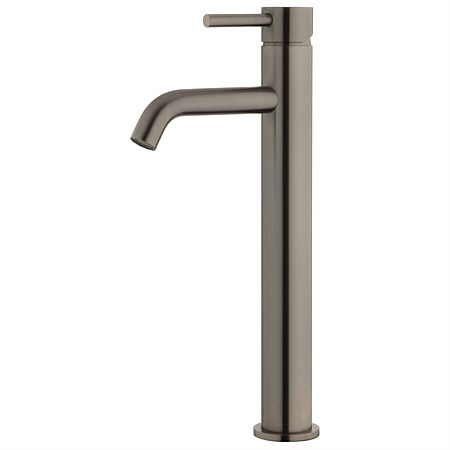 Voda Storm High Rise Basin Mixer Brushed Gunmetal