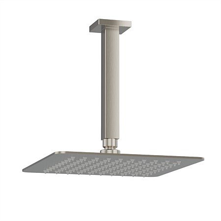 Plumbline Venice Square 250mm Ceiling Mounted Rainhead Brushed Nickel