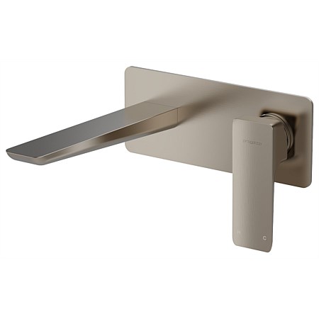 Plumbline Venice Wall Mounted Basin Mixer Brushed Nickel