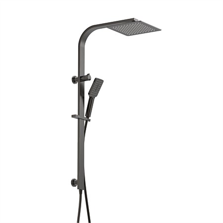 Plumbline Venice Square Shower Column Brushed Gunmetal