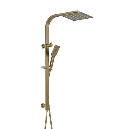 Progetto Venice Square Shower Column Brushed Brass