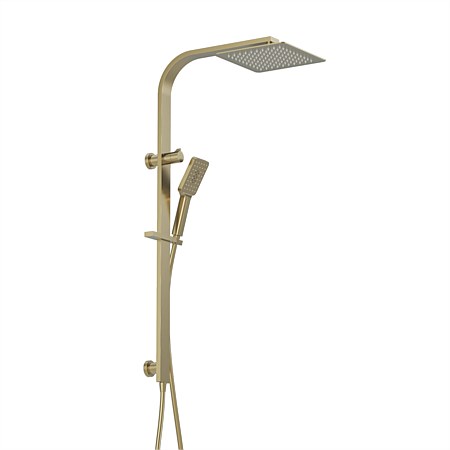 Plumbline Venice Square Shower Column Brushed Brass