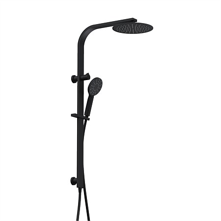 Plumbline Venice Round Shower Column Matte Black