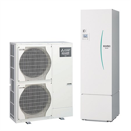 Mitsubishi Electric Ecodan 14.0kW Three Phase Hot Water Heat Pump + 300L Cylinder