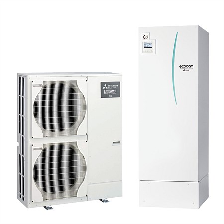 Mitsubishi Electric Ecodan 14.0kW Three Phase Hot Water Heat Pump + 200L Cylinder
