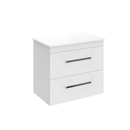 LeVivi York Prima 750mm Double Stack Wall-Hung Vanity White