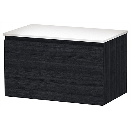 Clearlite Pinnacle Pro 750mm Single Drawer Wall-Hung Vanity Charred Oak