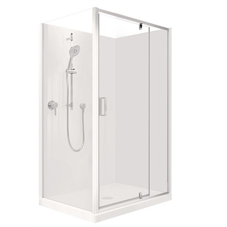 Englefield Azure II 1200mm 2 Sided Shower Enclosure Left Hand White