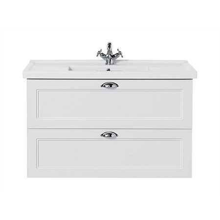 VCBC Burlington English Classic 1000 Wall-Hung Vanity Matte White