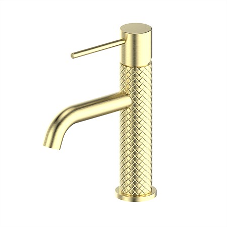 Greens Textura Basin Mixer Brushed Brass