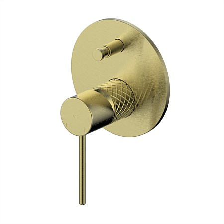 Greens Textura Shower Bath Diverter Mixer Brushed Brass