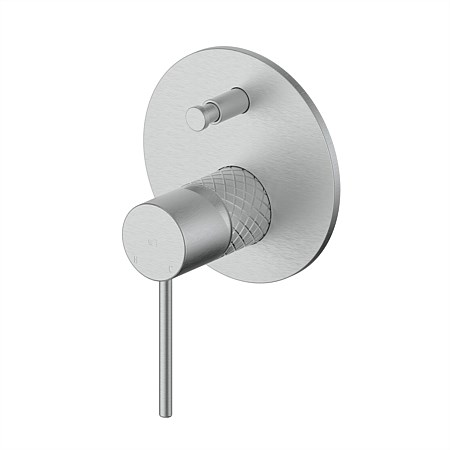 Greens Textura Shower Bath Diverter Mixer Brushed Stainless