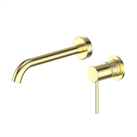 Greens Textura Wall Basin Mixer Brushed Brass