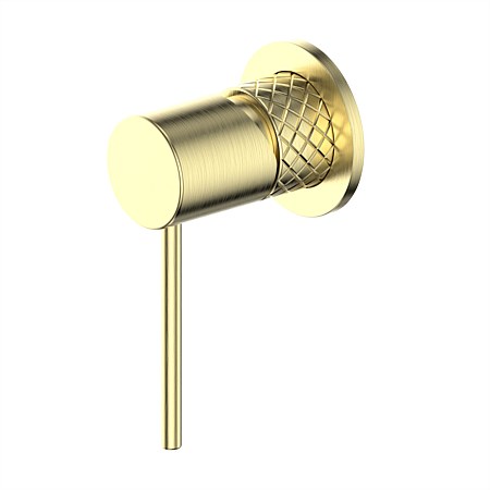 Green Textura Shower Mixer Brushed Brass