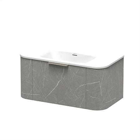 Athena Serifos Swift 900mm Single Drawer Wall-Hung Vanity Bernini Marble