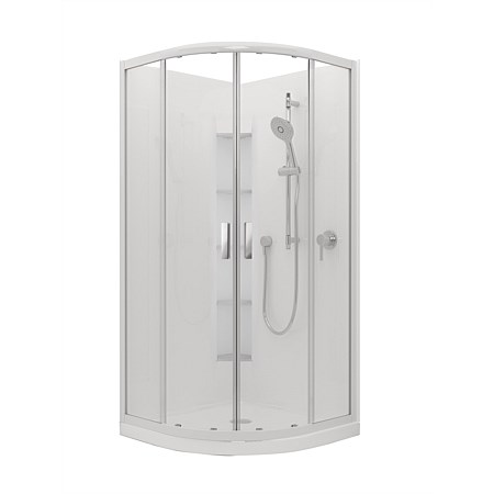 Englefield Valencia Elite 1000mm Round Shower Enclosure White