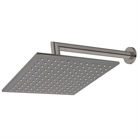 Voda Wall Mounted Shower Drencher Square Brushed Gunmetal