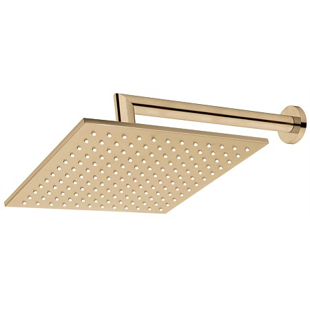 Voda Wall Mounted Shower Drencher Square Brushed Brass