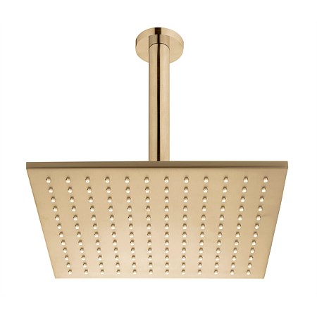Voda Ceiling Mounted Shower Drencher Square Brushed Brass