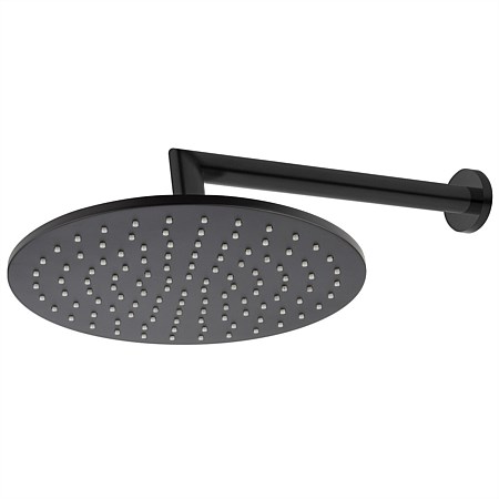 Voda Wall Mounted Shower Drencher Round Matte Black