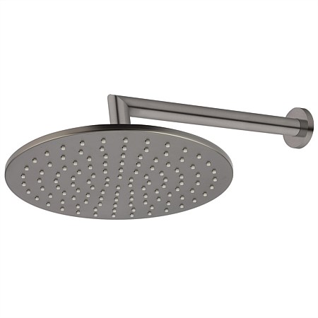 Voda Wall Mounted Shower Drencher Round Brushed Gunmetal