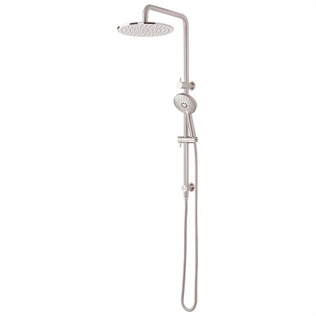 Voda Storm Double Head Shower  Brushed Nickel