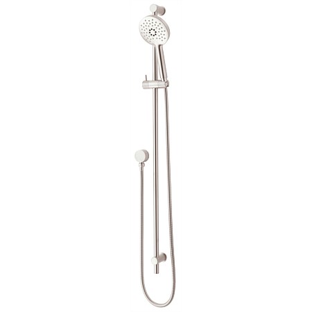 Voda Storm 3 Function Round Slide Shower Brushed Nickel