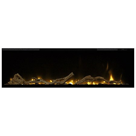 Real Flame IgniteXL 50" Wall Mounted Electric Fireplace with River Rock and Driftwood