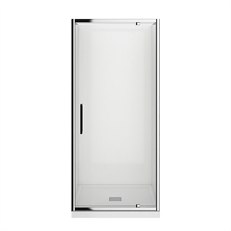 LeVivi Kingston 900mm 3 Sided Flat Wall Shower Enclosure Chrome