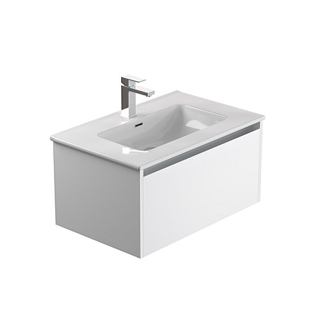 LeVivi Cibolo 750mm 1 drawer Wall-Hung Vanity White