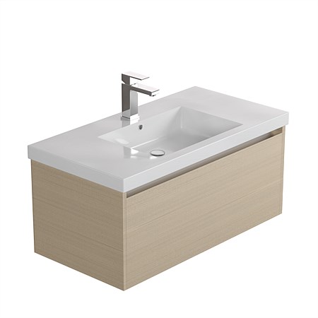 LeVivi Cibolo Neo 1 drawer 900mm Wall-Hung Vanity Driftwood