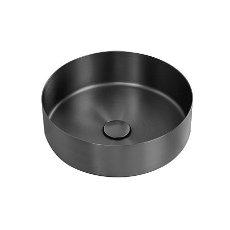 Progetto Oli Round Stainless Steel Vessel Basin Brushed Gunmetal