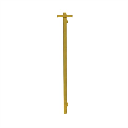 Tranquillity Square Vertical Heated Towel Bar 1000mm Brushed Brass