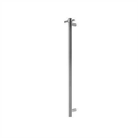 Tranquillity Round Vertical Heated Towel Bar 1000mm Polished Stainless