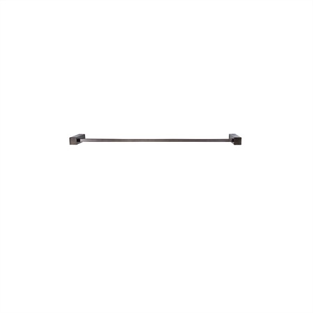 Tranquillity Single Towel Rail 600mm Square Brushed Brass