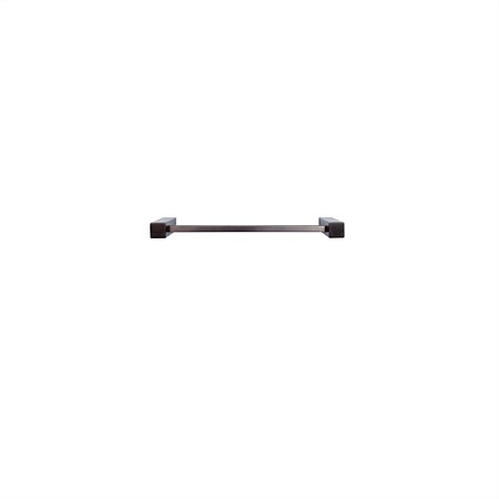 Tranquillity Single Towel Rail 370mm Square Brushed Gunmetal