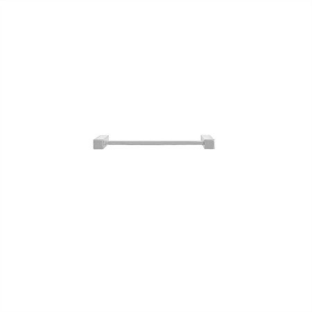 Tranquillity Single Towel Rail 370mm Square Brushed Stainless