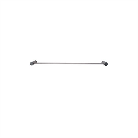 Tranquillity Single Towel Rail Round 670mm Brushed Gunmetal